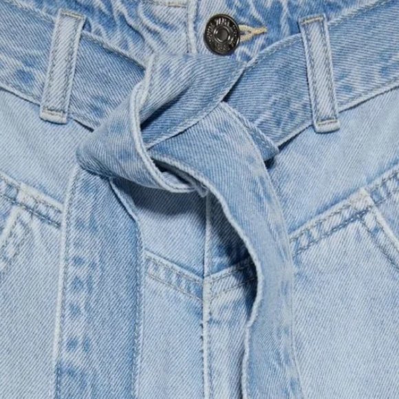 Zara Belted Denim Shorts US 2 - Picture 3 of 7